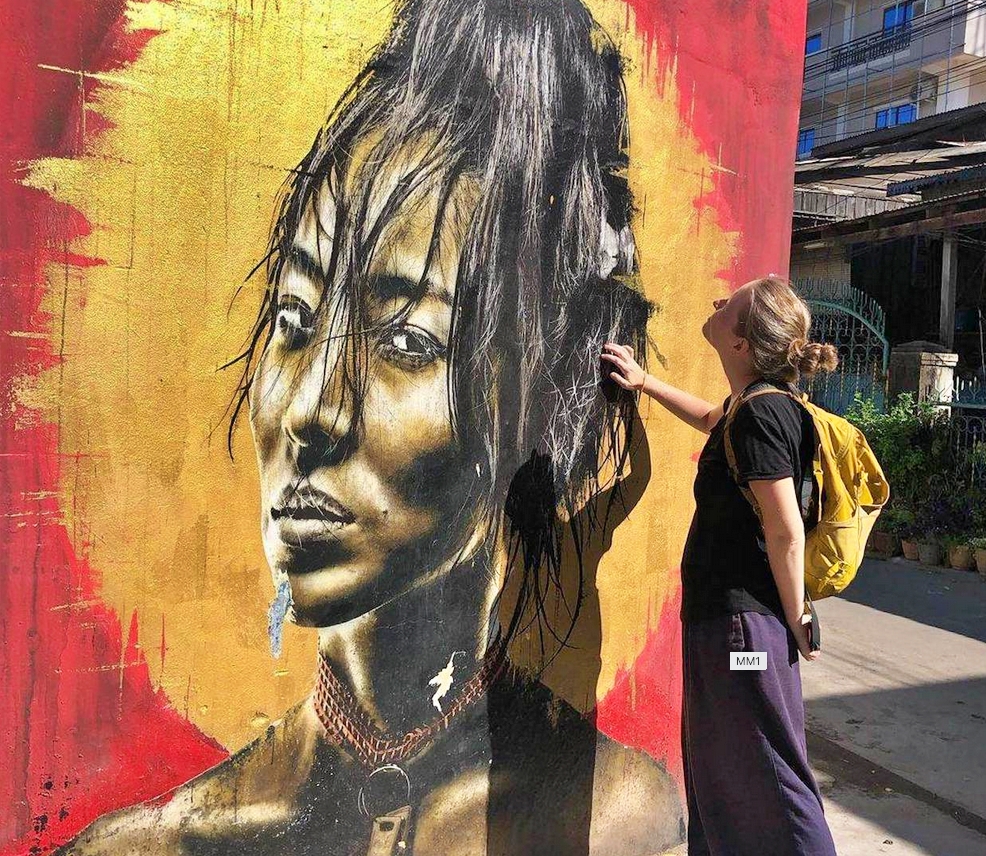 Markt und streetart in Phnom Penh